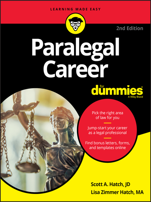 Cover image for Paralegal Career For Dummies
